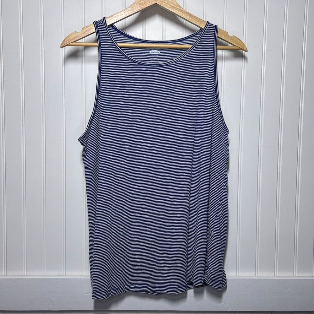 Old Navy Striped Tank Top Navy White Sleeveless Nautical Classic Capsule Summer